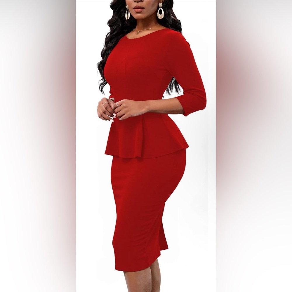 Bodycon Pencil Dress Sheath Suiting Dress4